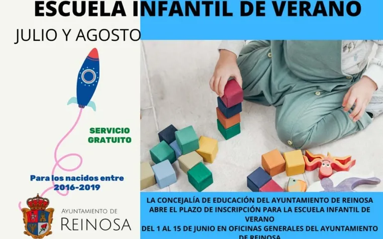  El Ayuntamiento abre mañana el plazo de inscripción en la Escuela Infantil de Verano