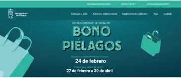  El Ayuntamiento desarrollará del 27 de febrero al 30 de abril  una nueva edición la campaña de dinamización comercial “Bono Piélagos”