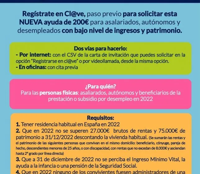 Noticias de Cantabria | El Cántabro | Hasta el 31 de Marzo se puede solicitar la ayuda de 200 € del Gobierno de España