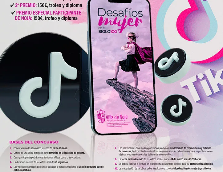  Noja organiza el I Concurso de TikTok Villa de Noja en Igualdad dentro de las Jornadas Los Desafíos de la Mujer en el Siglo XXI