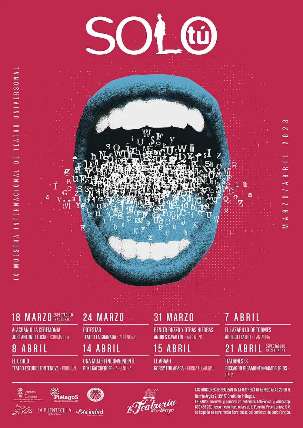 Noticias de Cantabria | El Cántabro | La Teatreria de Abrego presenta la IX Muestra Internacional de Teatro Unipersonal Solo Tu