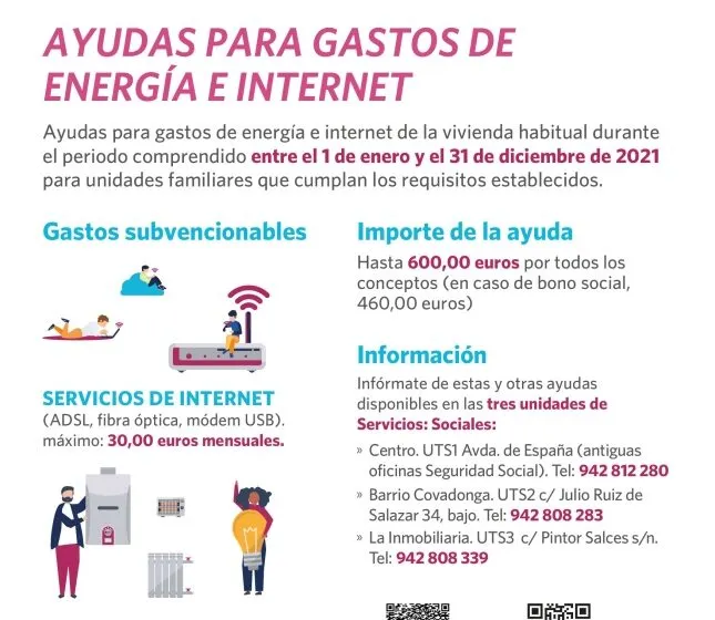  Torrelavega abre el plazo para solicitar ayudas para suministros de energía e Internet de la vivienda habitual