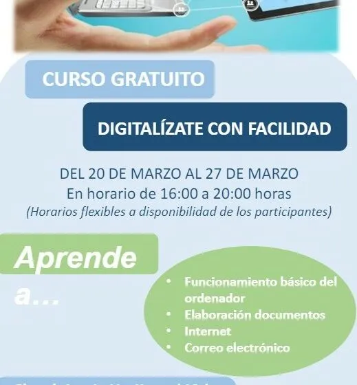 Abierto el plazo de inscripción para un curso gratuito de digitalización
