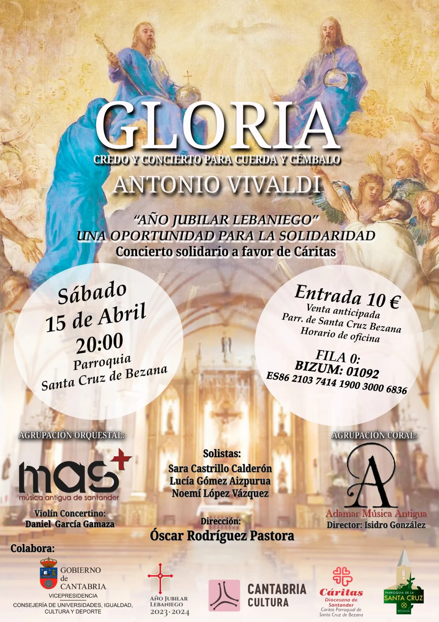 Noticias de Cantabria | El Cántabro | Vivaldi será el gran protagonista del concierto solidario organizado por la Parroquia de la Santa Cruz de Bezana a beneficio de Cáritas