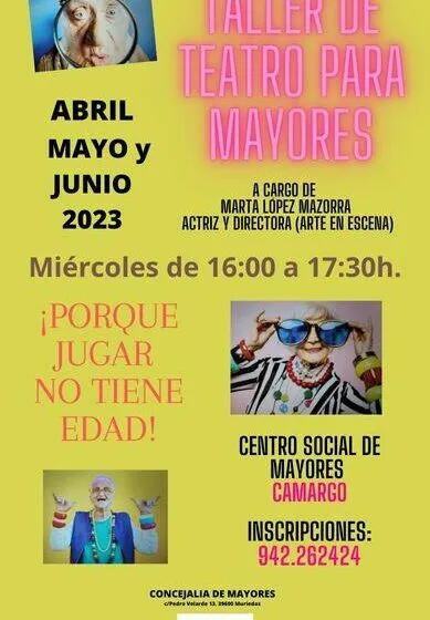  Camargo abre las inscripciones para un taller de teatro que se celebrará a partir de abril en el Centro de Mayores