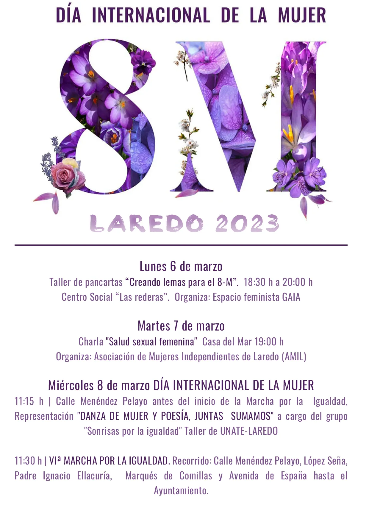 Noticias de Cantabria | El Cántabro | El Ayuntamiento de Laredo conmemorará el 8M con la “Marcha por la Igualdad”