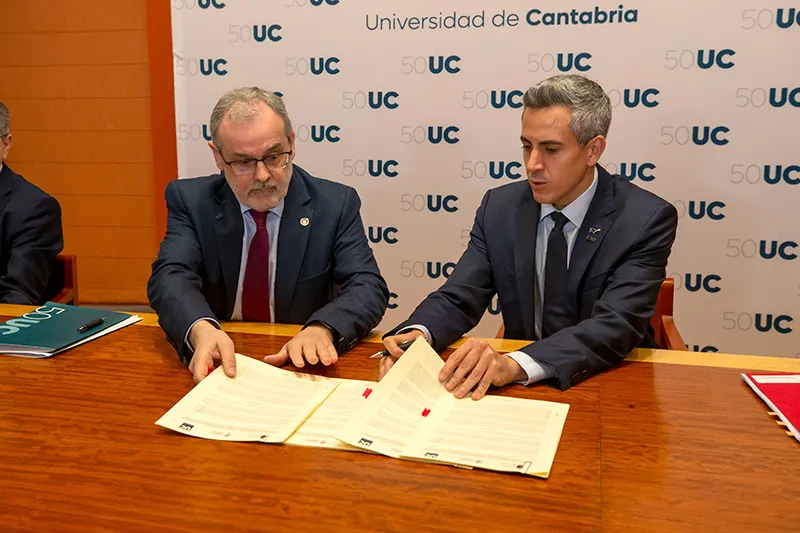 Zuloaga y Pazos firman un nuevo contrato-programa dotado con 88,5 millones de euros, «una financiación pública histórica» para la UC