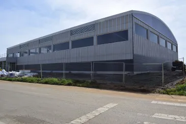  La construcción del nuevo polideportivo municipal de Arce, a punto de finalizar