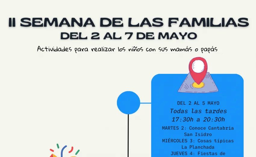  LA II SEMANA DE LAS FAMILIAS TENDRÁ LUGAR DEL 2 AL 7 DE MAYO