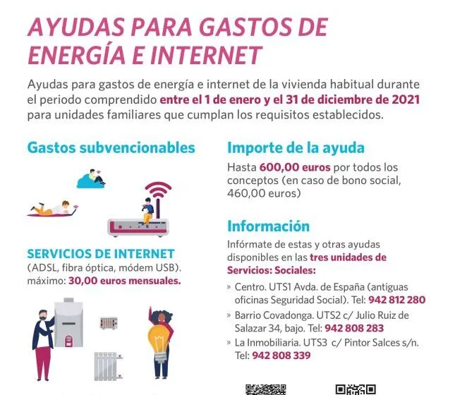  El 24 de abril finaliza el plazo para solicitar ayudas para suministros de energía e Internet de la vivienda habitual