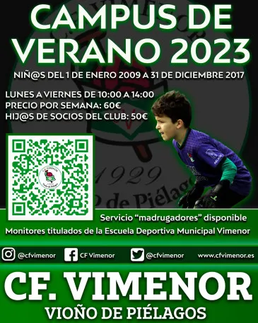 Noticias de Cantabria | El Cántabro | Abierta la inscripción en el campus de verano del Club de Fútbol Vimenor