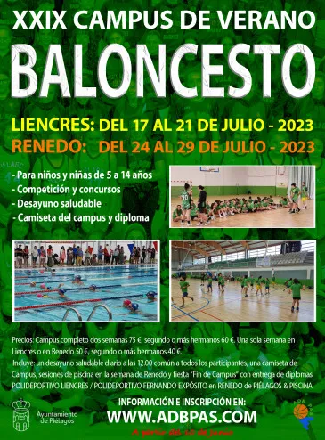  Liencres y Renedo, sedes el próximo mes de julio del XXIX Campus de verano de baloncesto