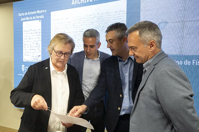 Noticias de Cantabria | El Cántabro | El Archivo Histórico Provincial aumenta sus fondos con una copia digital del 'Pergamino de Fistoles', de época medieval, y 236 documentos originales de José María de Pereda