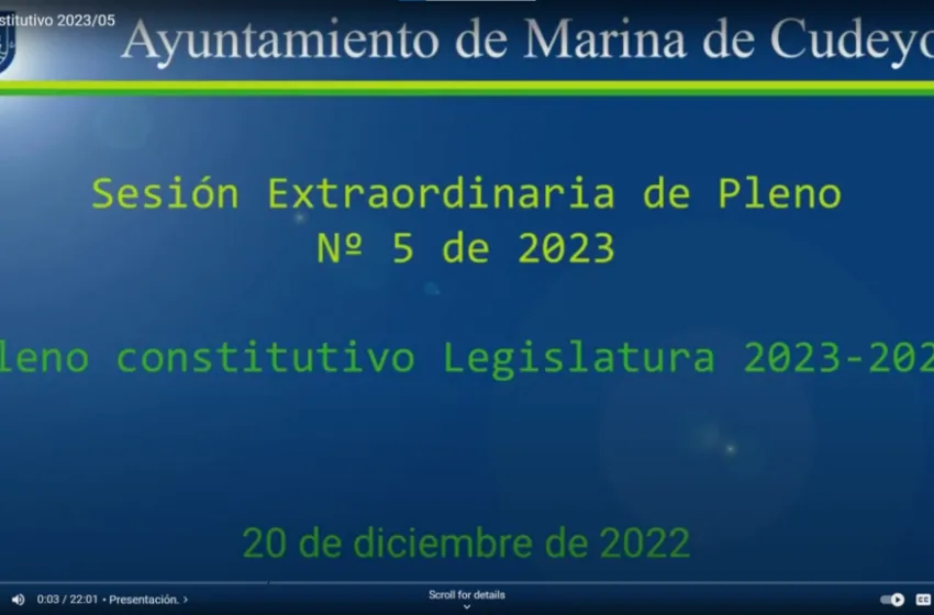  PLENO CONSTITUTIVO 2023-2027, en YouTube