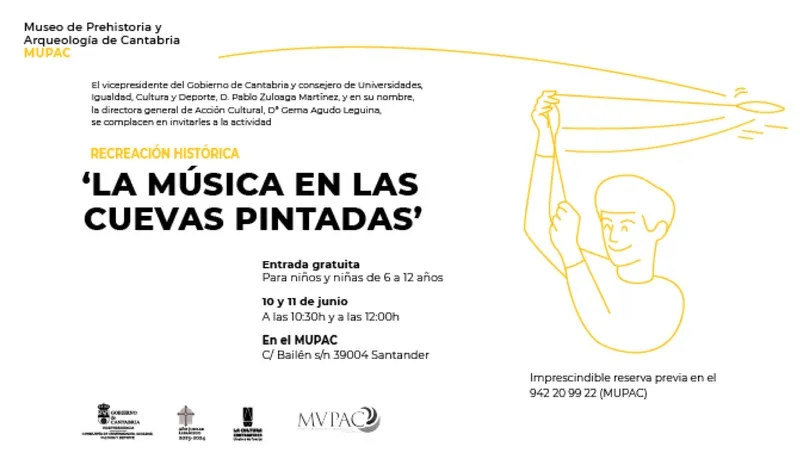  El MUPAC organiza una recreación sobre la música prehistórica para niños y niñas de 6 a 12 años