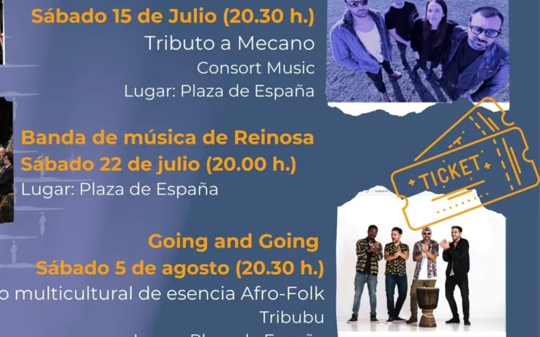 Un tributo a Mecano abre los conciertos estivales gratuitos de la Plaza de España