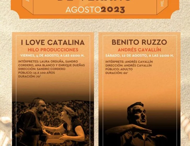  Teatro de una Noche de Verano, este viernes 4 de agosto a las 22:00 horas en la Plaza de los Cañones (en caso de mal tiempo se desarrollará en las Escuelas de Pámanes).