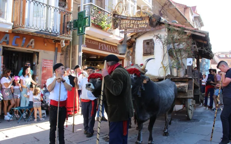 La carreta “Ya blanquea Cuesta Labra, llena la cuadra y pica el adra” gana el concurso del Dia de Campoo