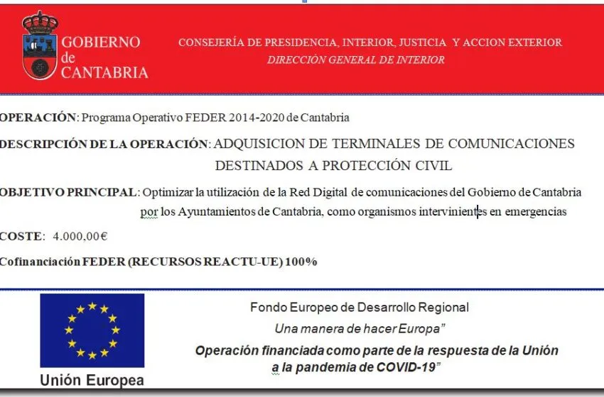 CONCESIÓN SUBVENCIÓN ADQUISICIÓN DE TERMINALES DE COMUNICACIONES.