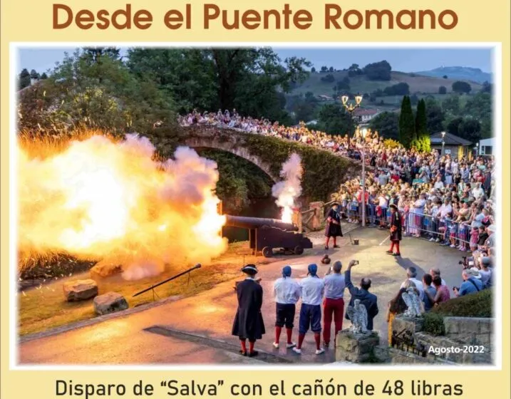 Disparo de ”salva” con el cañón de 48 libras este domingo 27 de agosto a las 20:45 desde el Puente Romano