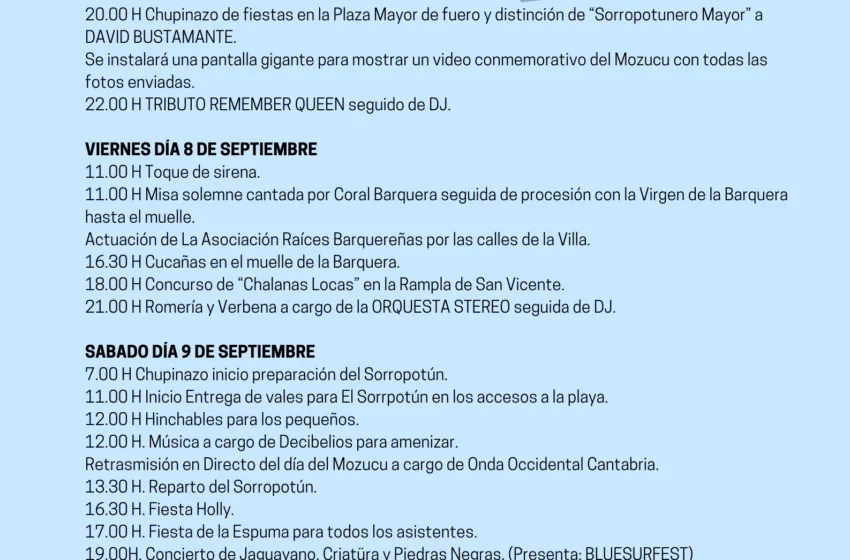  PROGRAMA FIESTAS LA BARQUERA Y EL MOZUCU 2023