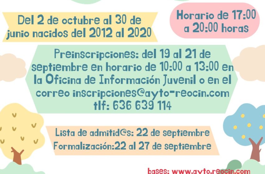 Listado de admitidos en la Ludoteca Municipal Espacio Infantil