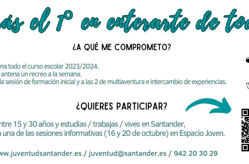 Espacio Joven busca a la nueva generación de ‘Antenas y Ciber Antenas’ juveniles