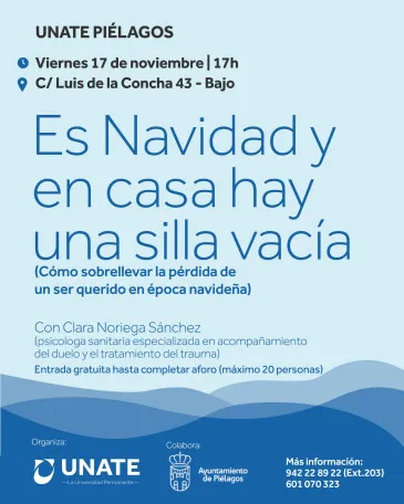  Renedo acogerá este viernes una charla organizada por UNATE en la que enseñará cómo sobrellevar la pérdida de un ser querido en la época navideña
