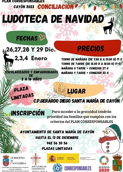  Abierto el plazo de inscripciones de la Ludoteca de Navidad 2023