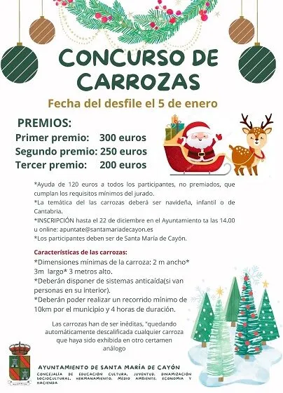 La Concejalía de Cultura de Cayón organiza tres nuevos concursos navideños de belenes reciclados, iluminación y carrozas