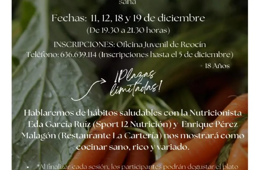 Masterclass gratuita sobre ‘Nutrición y Cocina Sana’