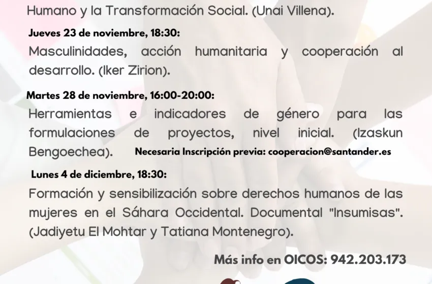  Santander pone en marcha el XV Aula Básica de Formación en Cooperación