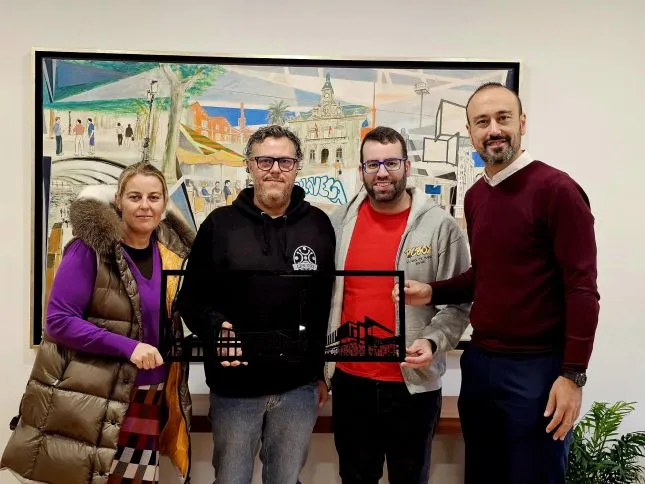  López Estrada felicita a David Blanco y Alberto García por la trayectoria de PCBox Torrelavega
