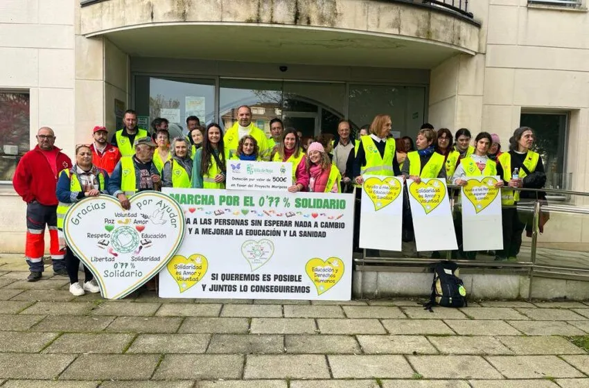  El Ayuntamiento entrega 500 euros para el proyecto Mariposa en el marco de la Marcha Camina 7 villas por el 0,77% solidario