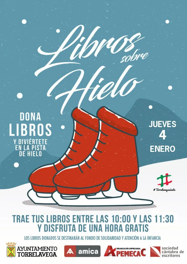 Noticias de Cantabria | El Cántabro | Libros sobre hielo en Torrelavega una oportunidad de donar y patinar gratis.