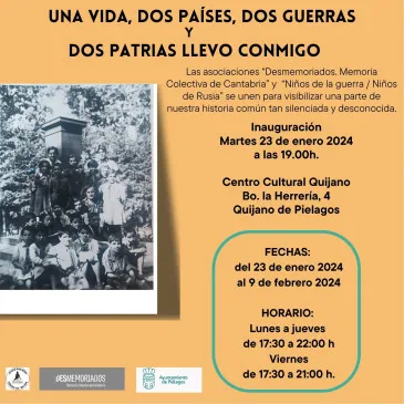 Noticias de Cantabria | El Cántabro | La exposición sobre los niños de la guerra en Cantabria de la Asociación Desmemoriados recalará en Piélagos, a partir del próximo 23 de enero