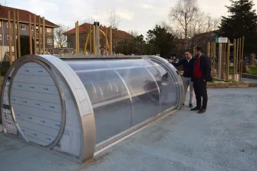 Noticias de Cantabria | El Cántabro | El Ayuntamiento de Piélagos pondrá en servicio de forma inminente el nuevo aparcabicis seguro de Renedo