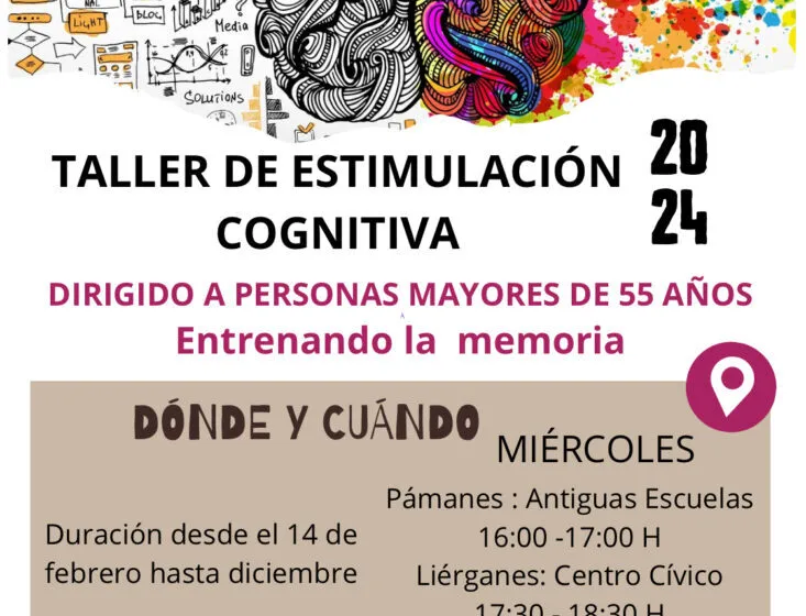  Taller de estimulación cognitiva para mayores de 55 años