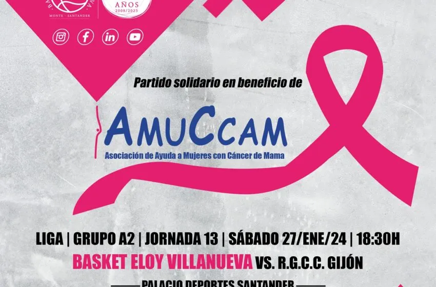 El Palacio de los Deportes acoge este sábado un partido de baloncesto solidario a favor de AMUCCAM