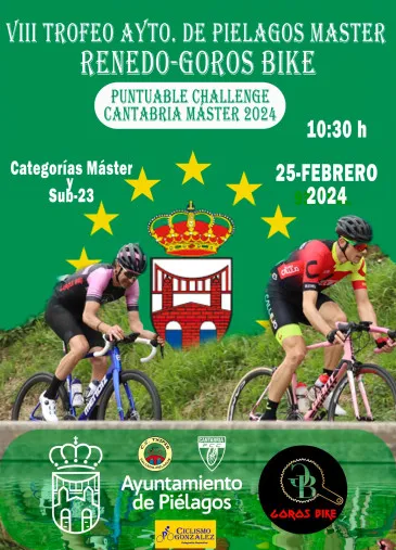  Más de un centenar de corredores de seis comunidades autónomas disputarán el domingo el VIII Trofeo Ayuntamiento de Piélagos Máster Renedo – Trofeo Goros Bike