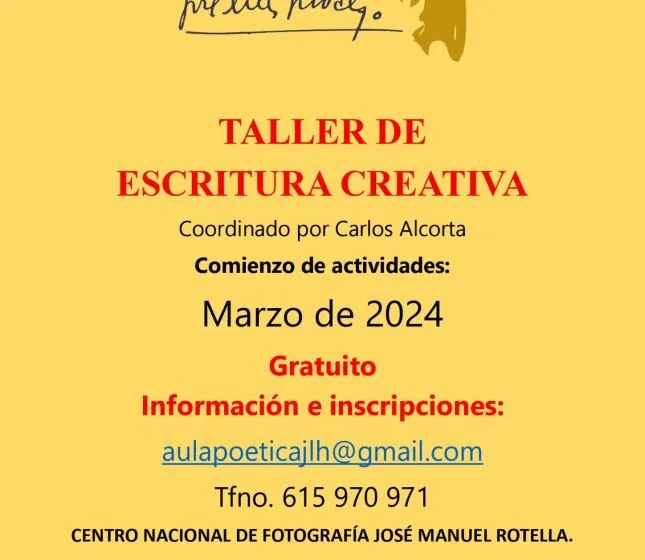  Talleres de escritura creativa dentro de la programación del Aula Poética José Luis Hidalgo 2024