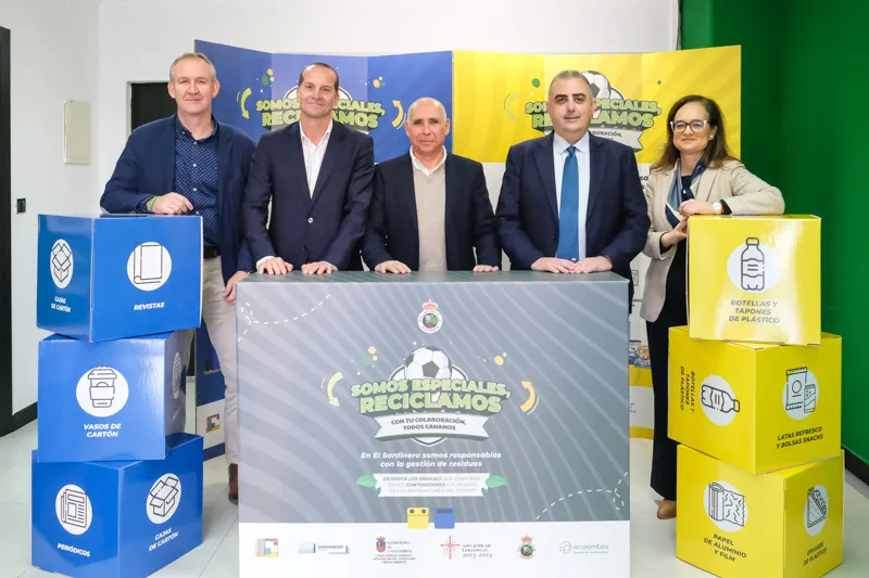  Gobierno de Cantabria, Ayuntamiento de Santander, Ecoembes y el Racing unen sus fuerzas para reciclar 50.000 envases en los partidos de El Sardinero