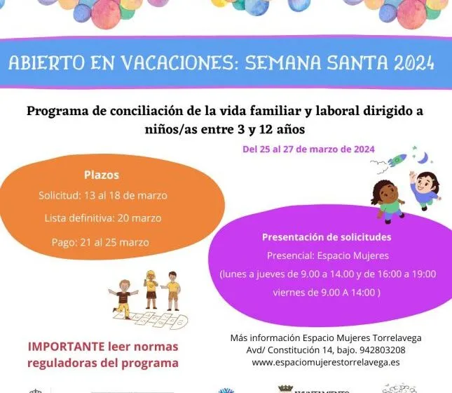  Abierto el plazo de solicitud para participar en ‘Abierto en Vacaciones: Semana Santa 2024’