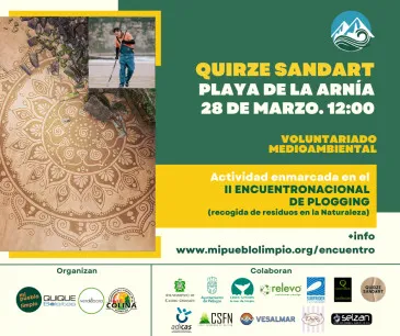  El artista Quirce Codina realizará este jueves una intervención efímera en la arena de la Playa de La Arnía de Liencres, en Piélagos