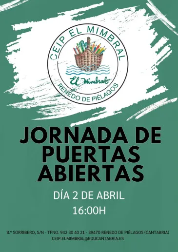  El CEIP El Mimbral de Renedo de Piélagos celebrará el martes, 2 de abril, una jornada de puertas abiertas