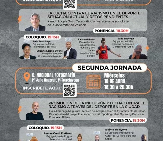  Este miércoles comienza en Torrelavega el seminario ‘Deporte y Racismo. Ningún tipo de violencia cabe en el deporte’