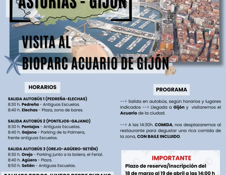  Excursión municipal: Bioparc Acuario Gijón