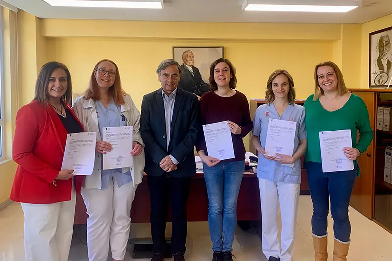  El gerente de la Fundación Marqués de Valdecilla asiste a la toma de posesión de las profesionales que han superado las pruebas selectivas para cinco plazas de Enfermería en el Banco de Sangre