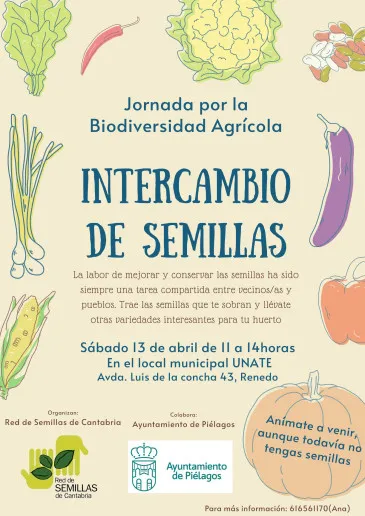 Noticias de Cantabria | El Cántabro | Renedo acogerá este sábado una Jornada por la biodiversidad agrícola que incluirá un intercambio de semillas