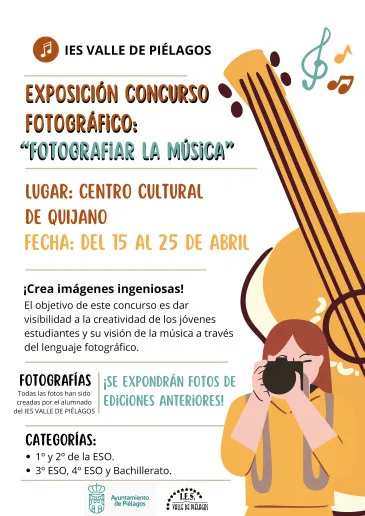  La visión de la música a través del lenguaje fotográfico del alumnado del IES valle de piélagos regresará mañana, miércoles, al Centro Cultural Quijano